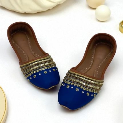 Blue Nawabi Khussa For Her