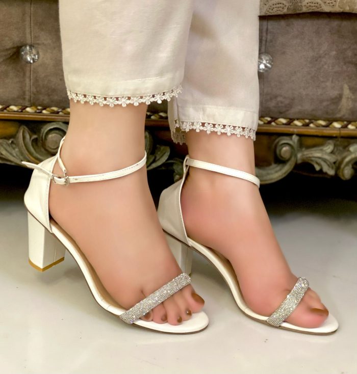 White block heels