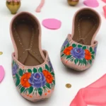 The Petal Pink Hand Painted Khussa For Her-2472