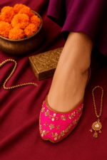 Pink Embroidered Khussa For Her-2150