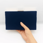Teal Blue Plain velvet Clutch For Her-Cl-130