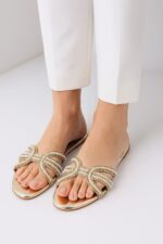 Golden Pearls Flats For Her-3428