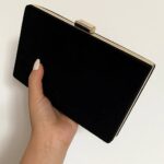 Black Casual velvet Clutch For Her-Cl-130