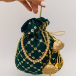 Teal Green Sequence Potli For Her