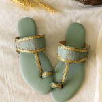 Sea Green Kolhapuri For Her