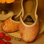 Radiant Lines Hand Painted Khussa For Her