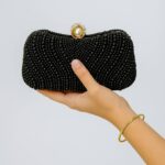 Elegant Black Pearls Clutch For Her