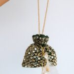 Green Potli With Mirror Work For Her