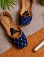 Blue Khussa With Golden Stars-2001