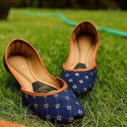 Blue Khussa With Golden Stars-2001