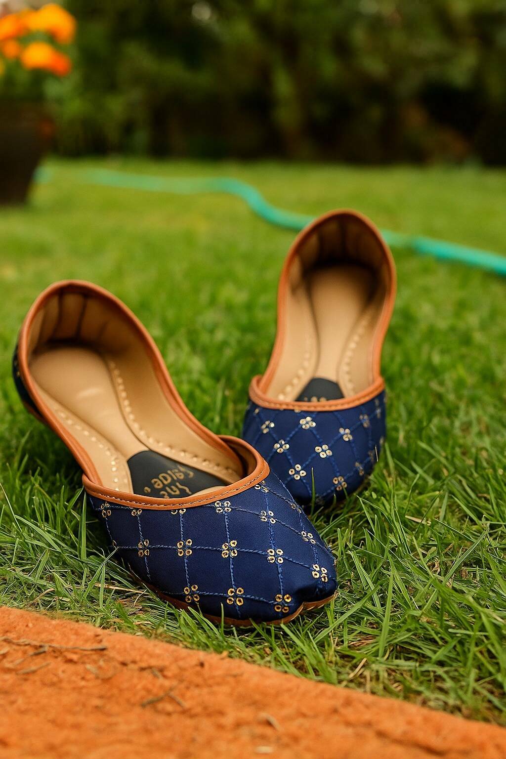 Blue Khussa With Golden Stars-2001