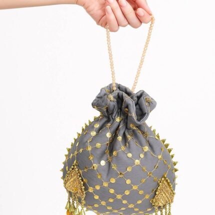 Grey Sequence Potli For Her