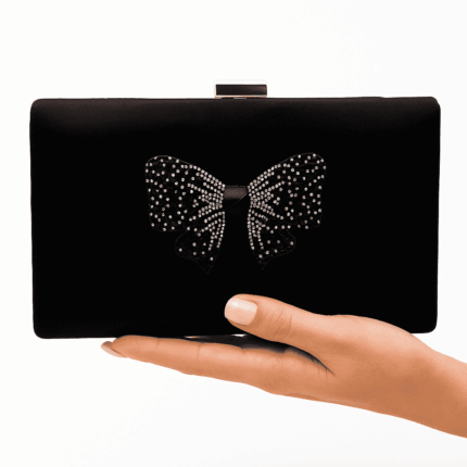 Black Bow Clutch For Her-CL-156
