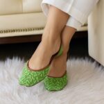 Crystal Light Green Delight Mojari-2181