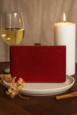 Bridal Clutch In Maroon