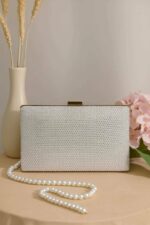 Bridal Clutch In White