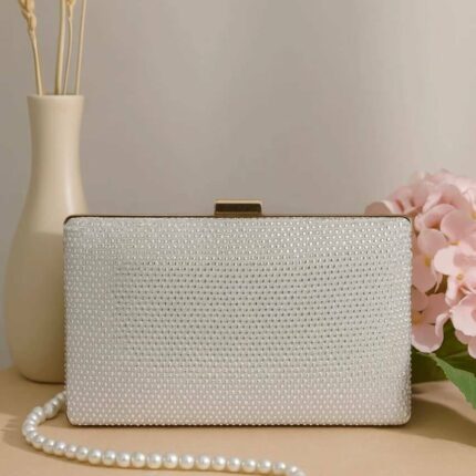 Bridal Clutch In White