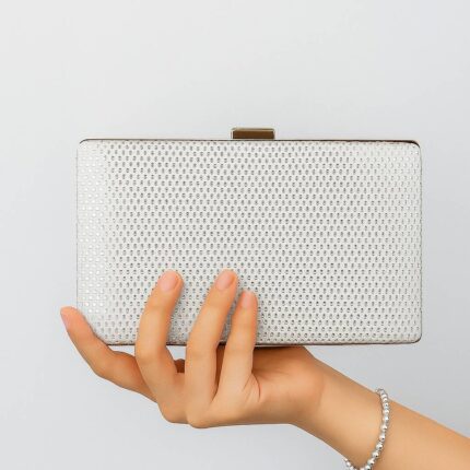 Bridal Clutch In White